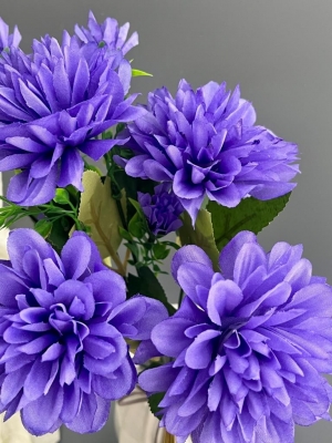 Букет хризантем 9 веток, 38 см, фиолетовый