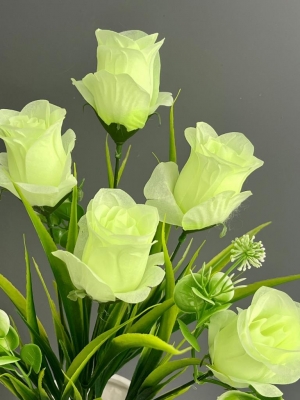 Букет из роз 6 голов, 40 см, лимонный