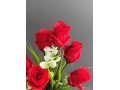 Букет из роз 6 голов, 40 см, красный