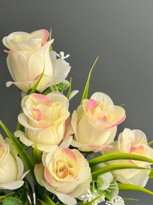 Букет из роз 6 голов, 40 см, светло-розовый