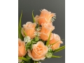 Букет из роз 6 голов, 40 см, персиковый