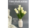 Букет тюльпанов 7 голов, 35 см, белый
