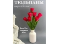 Букет тюльпанов 7 голов, 35 см, малиновый