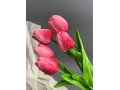 Ветка одиночная тюльпан латекс, 32 см, розовый, 5 шт