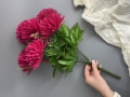 Букет хризантем 6 веток, 47 см, малиновый