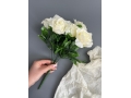 Букет бутон роз 7 голов, 34 см, белый