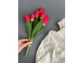 Букет тюльпанов 7 голов, 35 см, малиновый