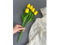Ветка одиночная тюльпан латекс, 32 см, желтый, 5 шт