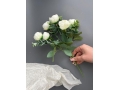 Букет пионов 6 голов, 30 см, белый