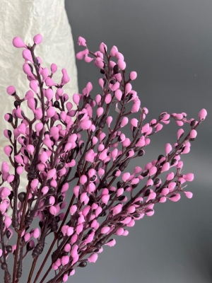 Букет верба 5 веток, 36 см, сиреневый