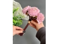 Камелии в букете 7 голов, 23 см, сиреневый