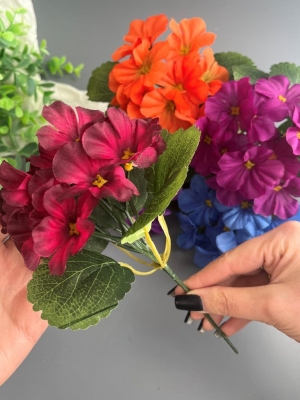 Букет садилка фиалка 12 голов, 25 см, микс 2, 5 шт