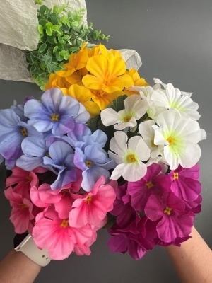 Букет садилка фиалка 12 голов, 25 см, микс 1, 5 шт