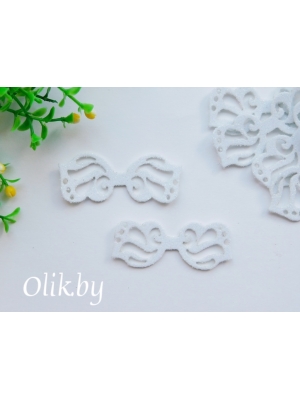 Заготовка для творчества из фоамирана, "Сердцевина для банта 2", 6 х 2.5см, белый, 1шт