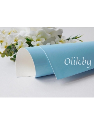 Кожзам гладкий А4, голубой