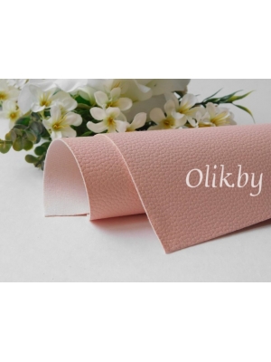 Кожзам зернистый матовый А4, дымчато-розовый