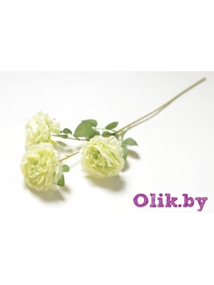 Ветка пиона 3 головы(К. АЗИАГО), 65см, лимонный