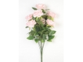 Ветка в букете роза 7 голов, 60 см, нежно-розовый