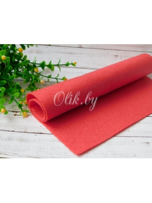 Корейский фетр мягкий 1мм, RN 43, коралловый