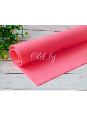 Корейский фетр мягкий 1мм, А 09, розовый неоновый