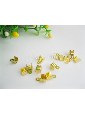 Зажим для узла 4мм х 4мм х 4мм, под золото, 15шт