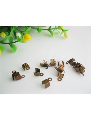 Зажим для узла 4мм х 4мм х 4мм, под бронзу, 40шт