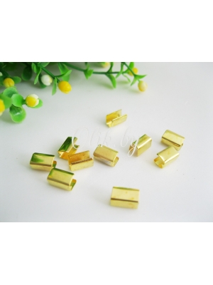 Зажим-соединитель, 8мм х 4мм х 5мм, под золото, 48шт