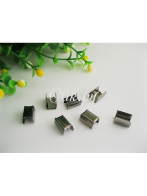 Зажим-соединитель, 10мм х 6мм х 7мм, под черный никель, 47шт