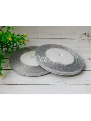 Лента парча, 6мм, серебро