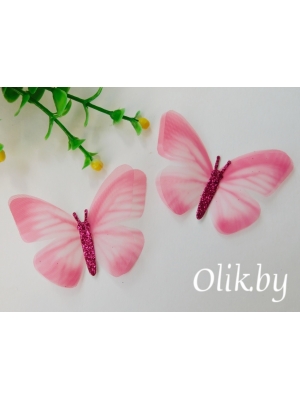 Бабочки шифоновые большие 6 см, №1