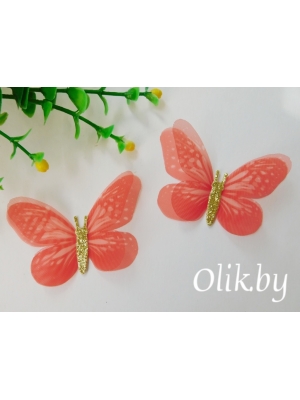 Бабочки шифоновые большие 6 см, №9