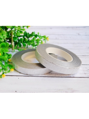Тейп-лента, ширина 1.2см, длина 27м, серебро, 1 шт