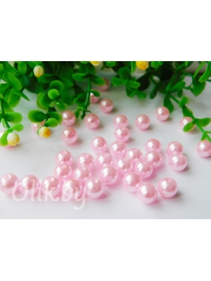 Бусинки 8 мм, 10 гр (примерно 40шт) светло-розовый №95