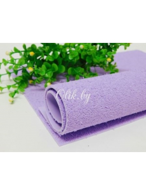 Фоамиран махровый, лист 20х30 см, 2 мм, фиолетовый