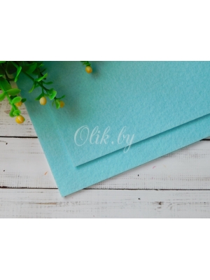 Корейский фетр жесткий 1.2мм, 28см*20см, 851, лазурно-голубой