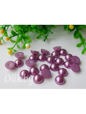 Полубусина круглая, 10 мм, 10 г (примерно 37шт), сиреневый