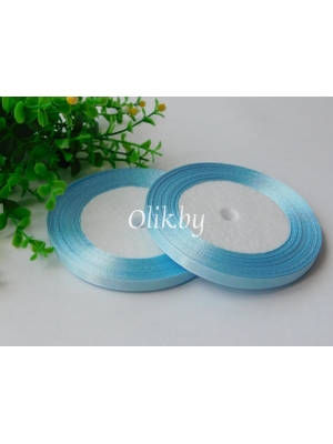Лента атласная 0.6см, бобина 23 м, светло-голубой