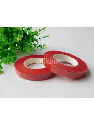 Тейп-лента, ширина 1,2см, длина 27м, алый