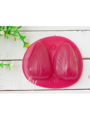 Молд лепестки тюльпана 2 в 1 реалистичные (5см длина лепестков), арт.112