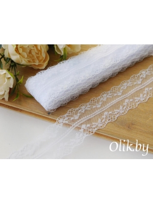 Кружево 4 см, белый, 1 м