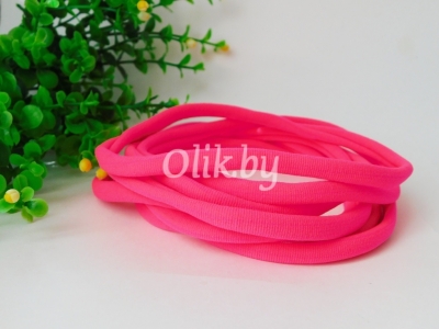 Резинка-повязка "one size", диаметр 10,5см, окружность 33см, ярко-розовый
