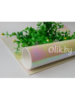 Кожзам гладкий 20*30 см, белый бензиновый