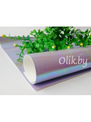 Кожзам гладкий 20*30 см, сиреневый бензиновый