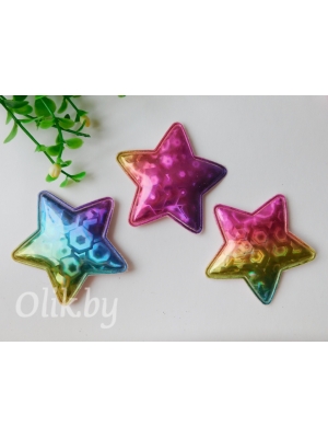 Патч голографик "Звездочка" 5,8*5,8 см, №9