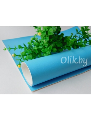 Кожзам 22*30 см, голубой