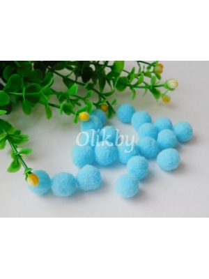 Помпоны Premium 1 см (50 шт), голубой №07