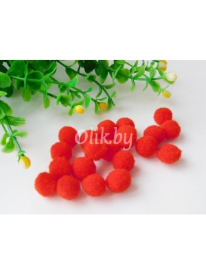 Помпоны Premium 1 см (50 шт), красный №01