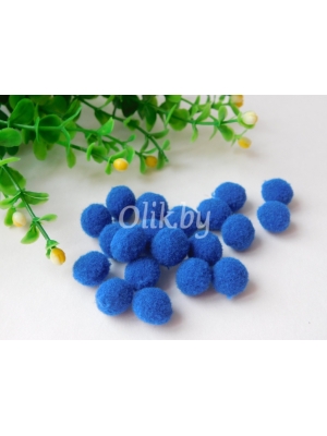 Помпоны Premium 1 см, синий, 20 шт