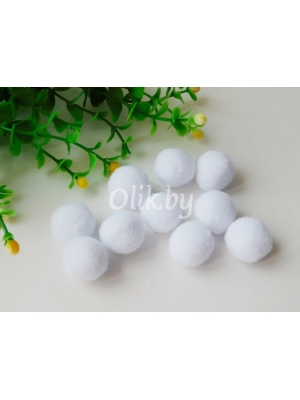 Помпоны Premium 1,8-2 см, белый, 20 шт
