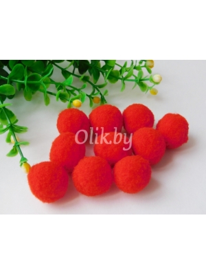 Помпоны Premium 2 см, красный, 10 шт